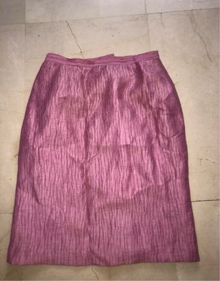 Traje falda y chaqueta rosa El Corte Inglés T42