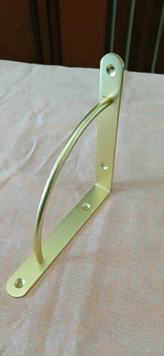 Supporto per mensole Bibop in acciaio dorato