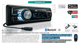 JVC KD-R901 Autoradio CD Bluetooth Dual USB