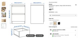 Mesita de noche de madera