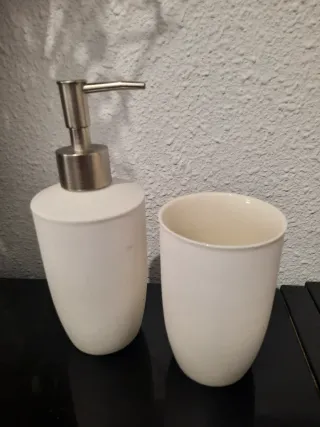 Conjunto Baño Zara Home Cerámica y Metal