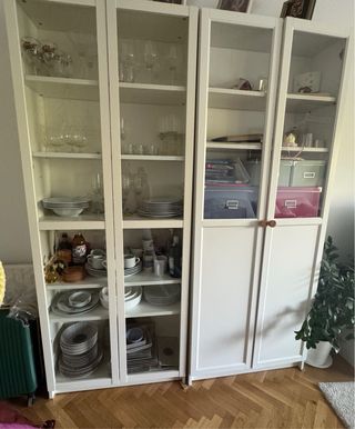 2 Vetrine in vetro e legno Ikea