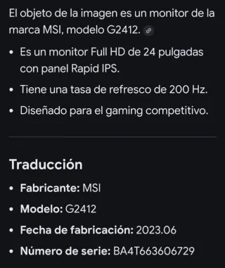 Monitor MSI G2412