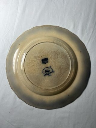 Plato antiguo Tho Godwin S. XIX azul