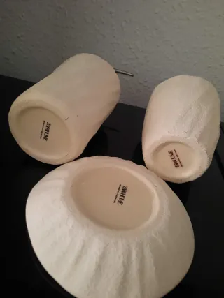 Conjunto baño Zara Home cerámica beige