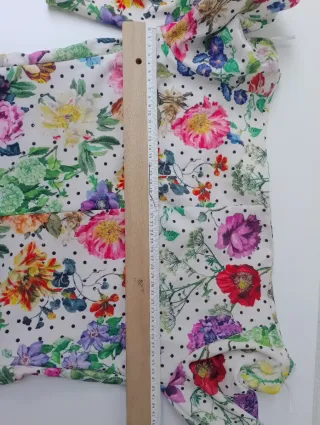 Vestido flores/ lunares manga volante T.38
