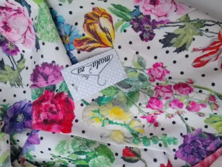 Vestido flores/ lunares manga volante T.38