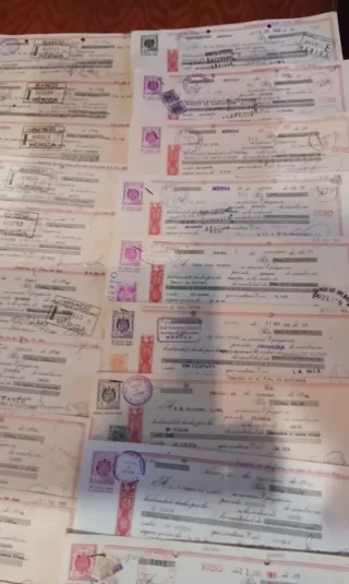 Lote 45 Letras de Cambio Antiguas