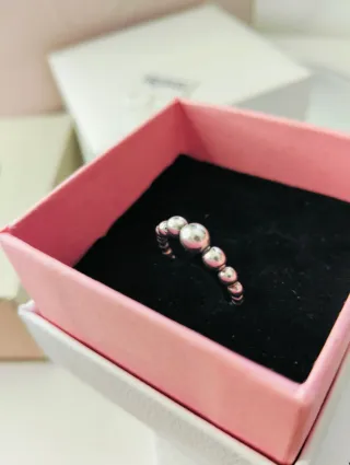 Anillo Pandora Bolitas Plata