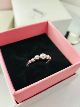 Anillo Pandora Bolitas Plata