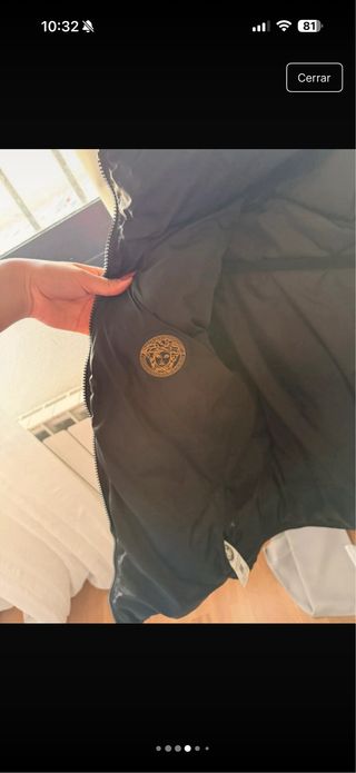 Chaqueta Versace L Barroca Negra y Dorada
