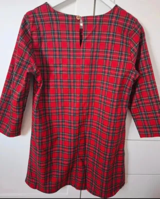 Vestido Tartán Rojo y Negro tacto suave