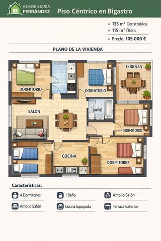 Piso en venta en Bigastro