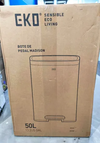 EKO Cubo Basura 50L Acero