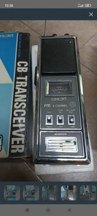 Emisora CB GREAT 6 canales 27 MHz