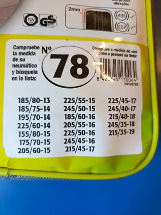 Cadenas textiles para nieve DRIVETEX
