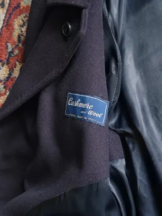 Cappotto Loden Vintage Blu Navy - Made in Italy