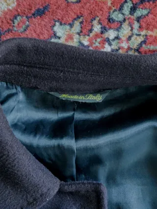 Cappotto Loden Vintage Blu Navy - Made in Italy