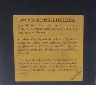 El Padrino Edición Especial VHS