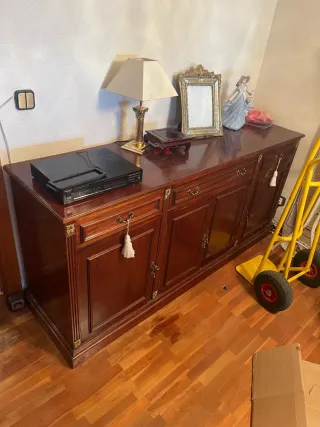 Mesa consola antigua de madera