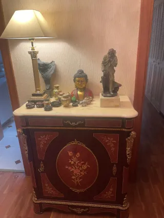 Mesa consola antigua de madera