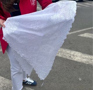 Mantilla y delantal de alicantina