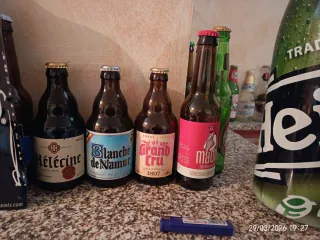 Bottiglie vuote di birra da collezione.