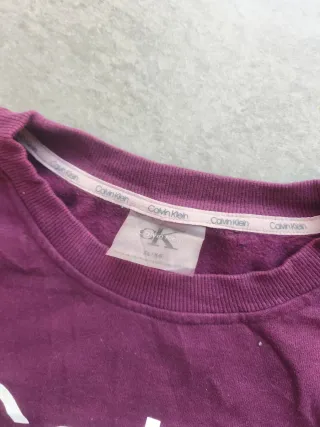 Sudadera Calvin Klein Mujer Morado Cropped