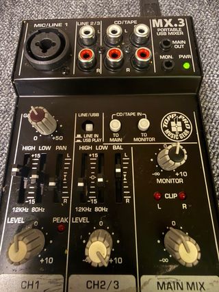 TOPP PRO MX3 Mixer Analogico Portatile USB