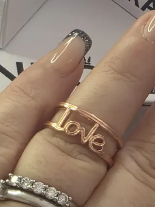 Anillo Pandora Oro Rosa 14k Love