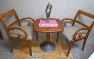 Mesa madera 60x60 alto 63