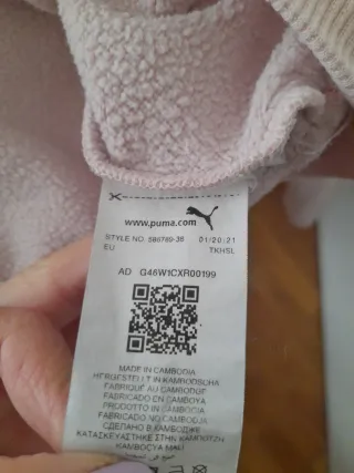 Sudadera Puma Rosa Talla S