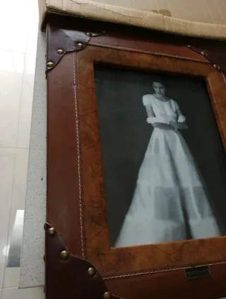 Elegante portafoto in cuoio