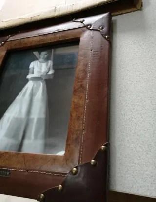 Elegante portafoto in cuoio