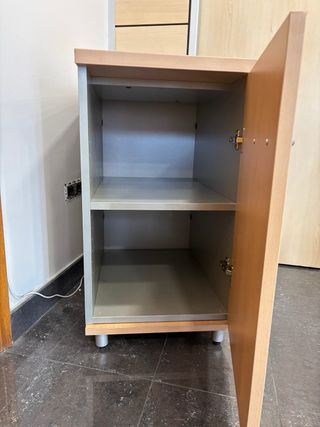 Mueble auxiliar oficina madera y metal