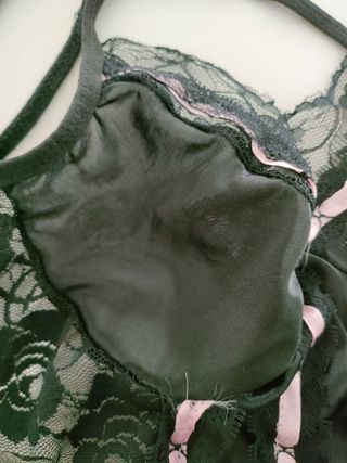 Body camisón encaje negro talla M L muy sensual