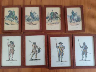 Conjunto de cuadros soldados suizos