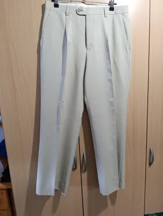 Traje chaqueta beige 3 piezas