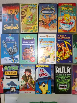 Lote Cintas VHS Películas Animadas (Español)