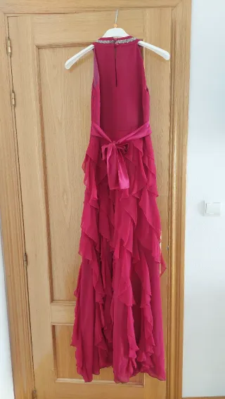 Vestido de fiesta fusia