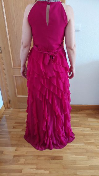 Vestido de fiesta fusia