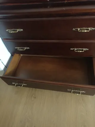 Mueble de salón madera y cristal