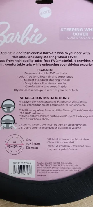 Cubre Volante Barbie con Brillantes