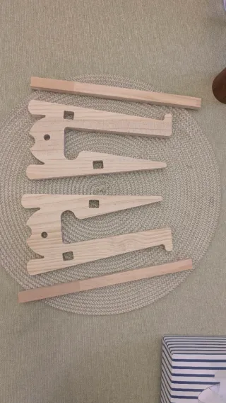 Soporte y elevador madera portátil computadora