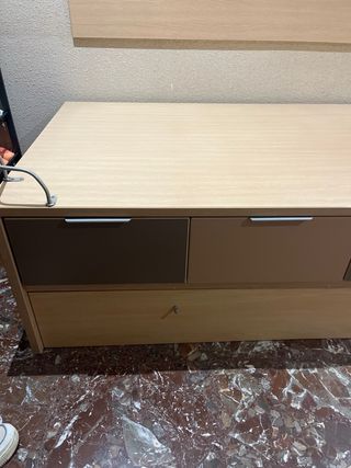 Mueble cama 90cm con cajones y arrastre