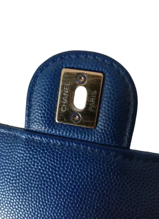 Mochila Chanel Mini Azul y Dorada