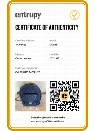 Mochila Chanel Mini Azul y Dorada