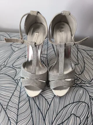 Zapatos de fiesta plateados