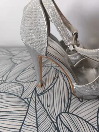 Zapatos de fiesta plateados