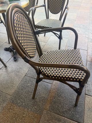 Poltrone in alluminio e vimini